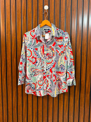 Chest 19  Length 23  Fabric Cotton Designer Western Branded Women's Full Sleeve