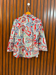 Chest 19  Length 23  Fabric Cotton Designer Western Branded Women's Full Sleeve