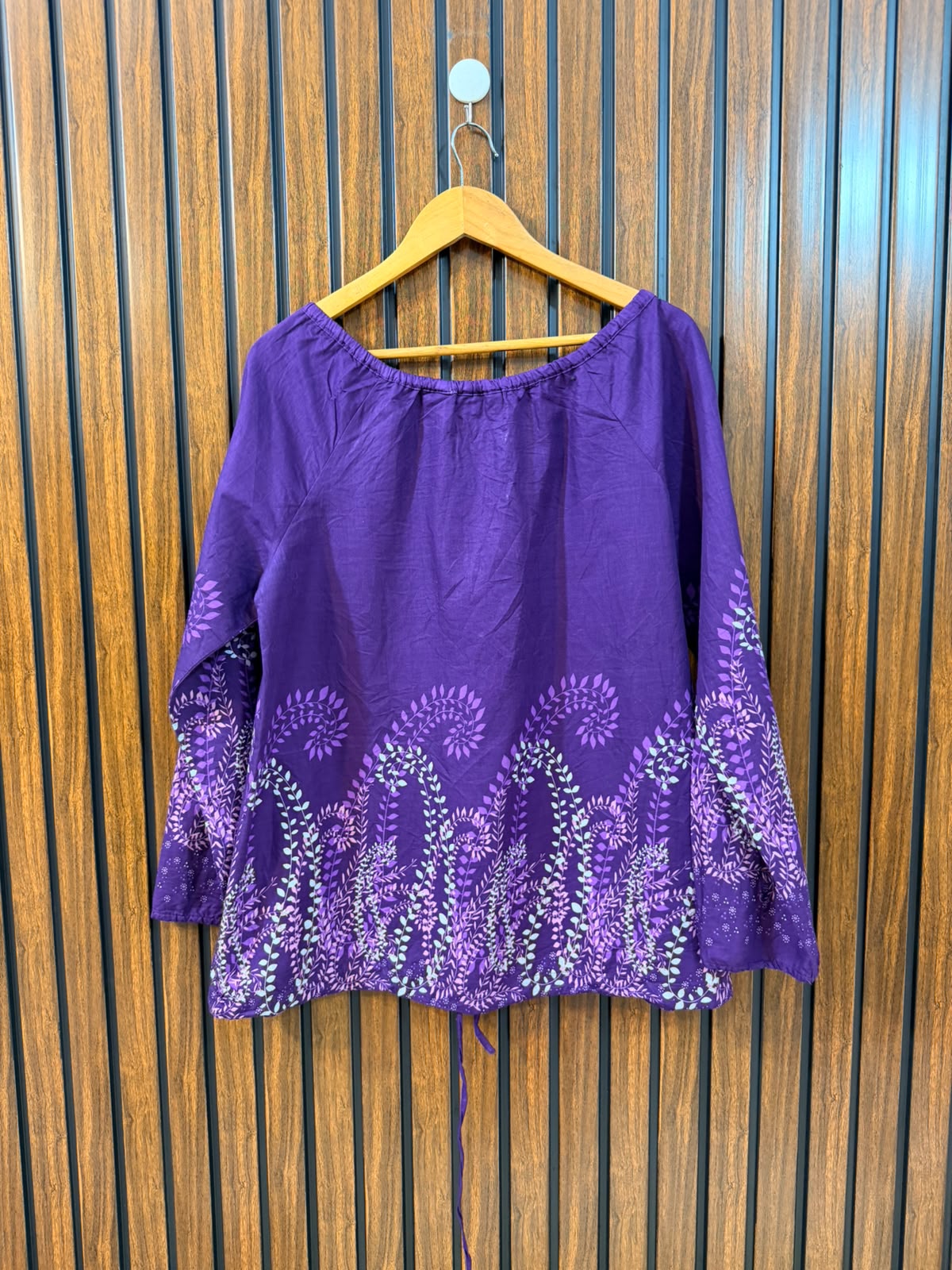 Chest 20  Length 22  Fabric Cotton Silk Smart Western Women's Full Sleeve Top