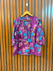 Chest 22  Length 24.5  Fabric Cotton Luxury Western Branded Women's Full Sleeve Top