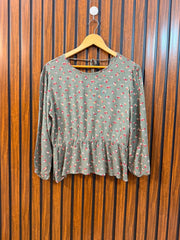 Chest 18.5  Length 21  Fabric Rayon Women's Exclusive Western Full Sleeve Top