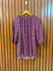Chest 22  Length 26  Fabric Linen Women's Signature Western Full Sleeve Top
