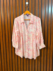 Chest 21  Length 27  Fabric Linen Women's Branded Fashion Full Sleeve Top