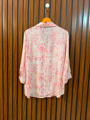 Chest 21  Length 27  Fabric Linen Women's Branded Fashion Full Sleeve Top