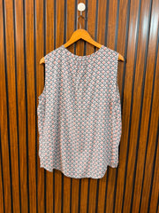 Chest 21  Length 26  Fabric Linen Women's Stylish Sleeveless Top
