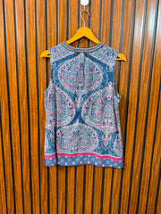 Chest 19  Length 24  Fabric Linen Women's Branded Sleeveless Top