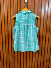Chest 19  Length 23  Fabric Cotton Women's Comfortable Sleeveless Top