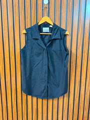 Chest 19  Length 25  Fabric Cotton Women's Trend Fashion Top