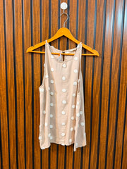 Chest 18  Length 23  Fabric Linen Women's Fashion Wear Top