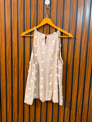 Chest 18  Length 23  Fabric Linen Women's Fashion Wear Top