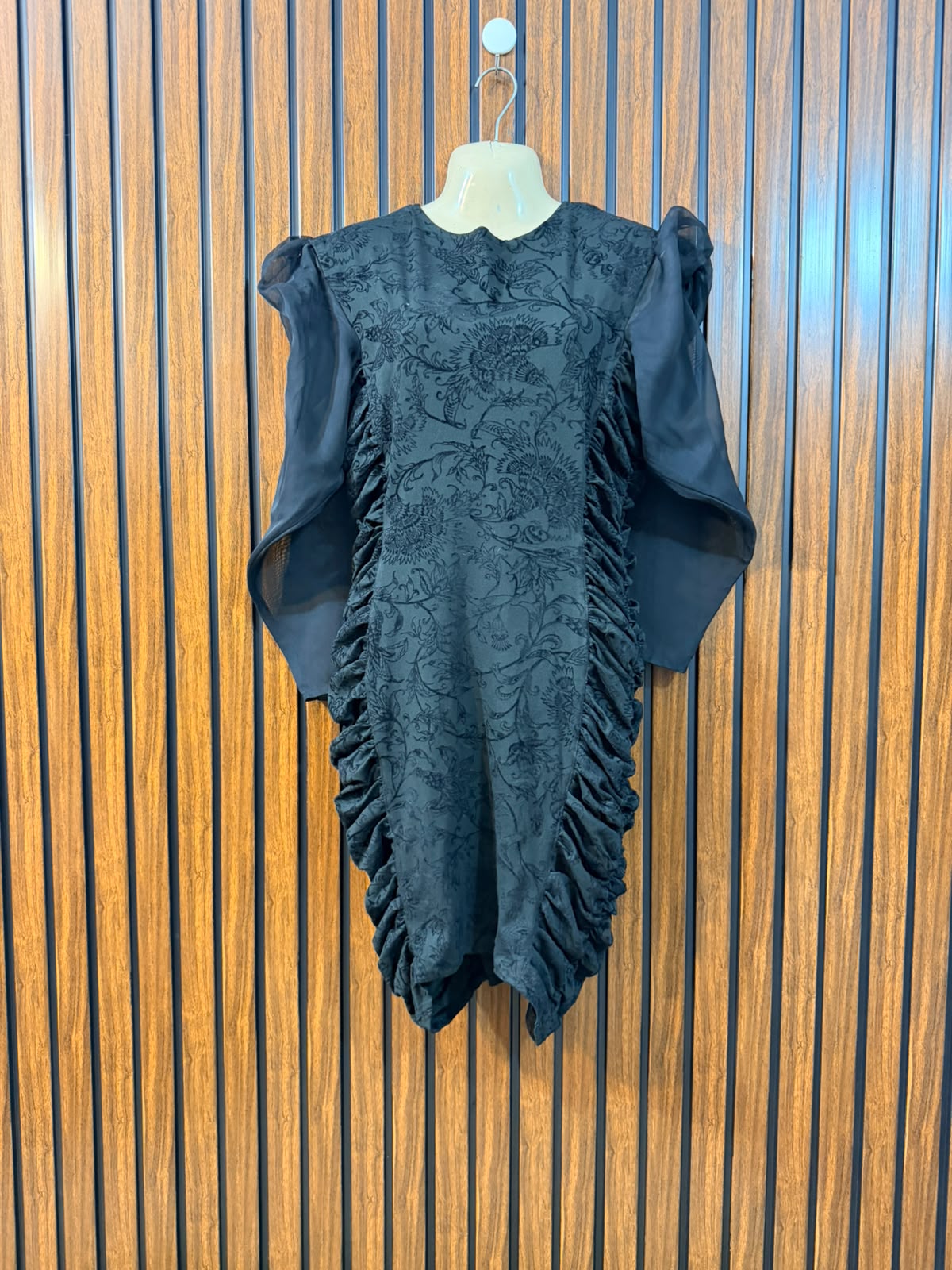 Chest 21  Length 34  Fabric Sleeve Chiffon other fabric Silk Jersey Women's Party Ready Mini Dress