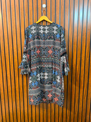 Chest 22  Length 38  Fabric Chiffon Women's Everyday Long Top
