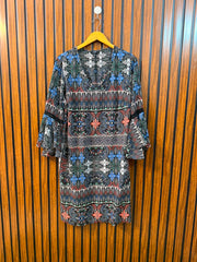 Chest 22  Length 38  Fabric Chiffon Women's Everyday Long Top