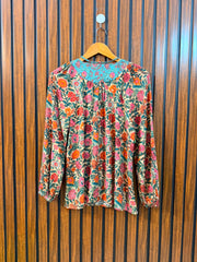 Chest 18  Length 25  Fabric Linen Branded Women's Casual Summer Full Sleeve Top