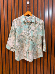Chest 18  Length 22  Fabric Cotton Western Women's Modern Full Sleeve Top
