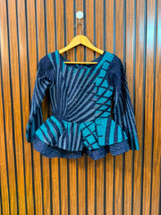 Chest 13  Length 20  Fabric cotton silk Women's Branded Modern Summer Top