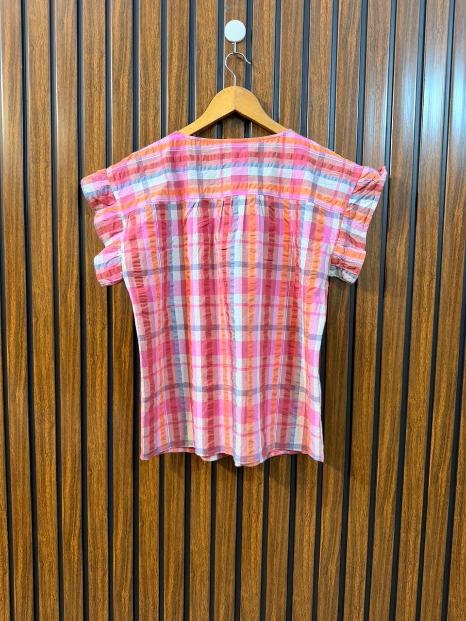Chest 19  Length 22.5  Fabric Cotton Silk Western Branded Women's Summer Half Sleeve Top