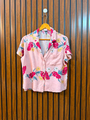 Chest 18  Length 20.5  Fabric Rayon Western Women's Fashion Half Sleeve Top