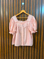 Chest 20  Length 21  Fabric Cotton Western Women's Elegant Half Sleeve Top