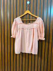 Chest 20  Length 21  Fabric Cotton Western Women's Elegant Half Sleeve Top