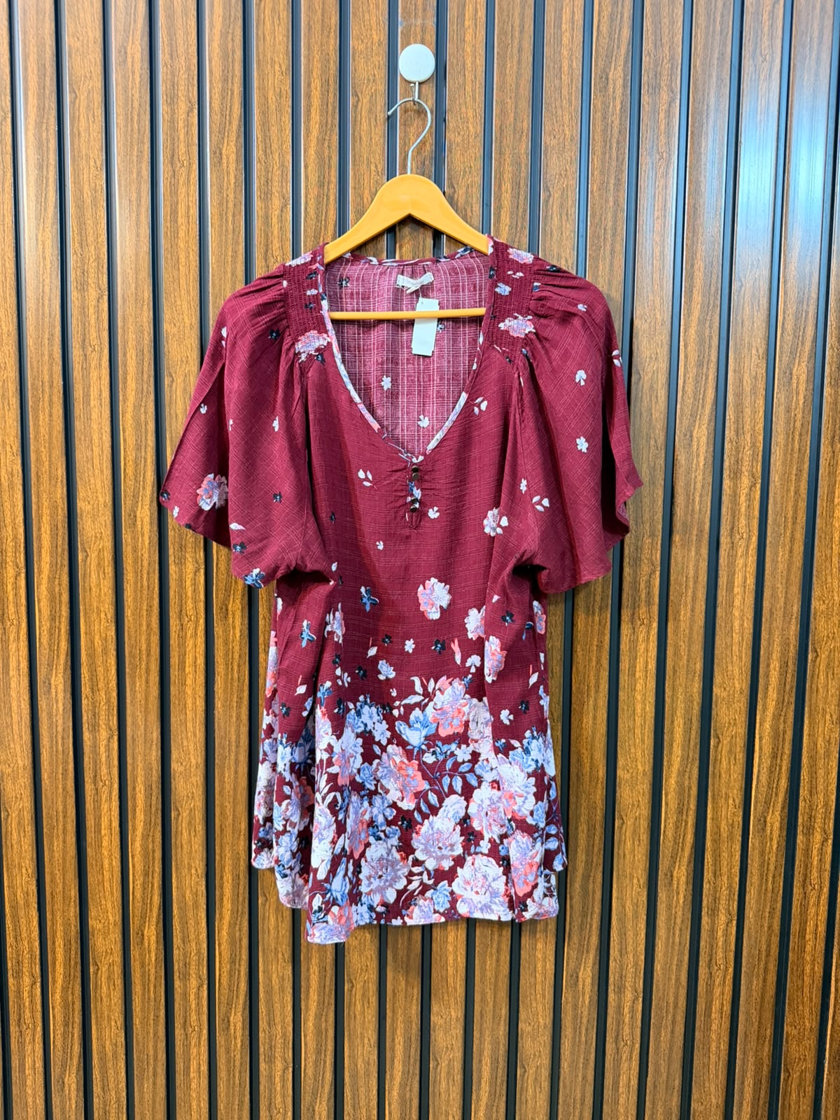Chest 22  Length 27  Fabric Linen Western Women's Trendy Half Sleeve Top