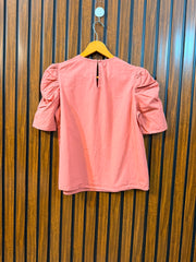 Chest 17  Length 20.5  Fabric Cotton Silk Branded Women's Everyday Summer Half Sleeve Top