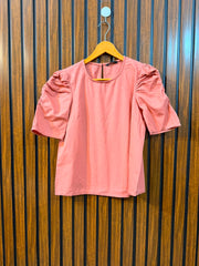 Chest 17  Length 20.5  Fabric Cotton Silk Branded Women's Everyday Summer Half Sleeve Top
