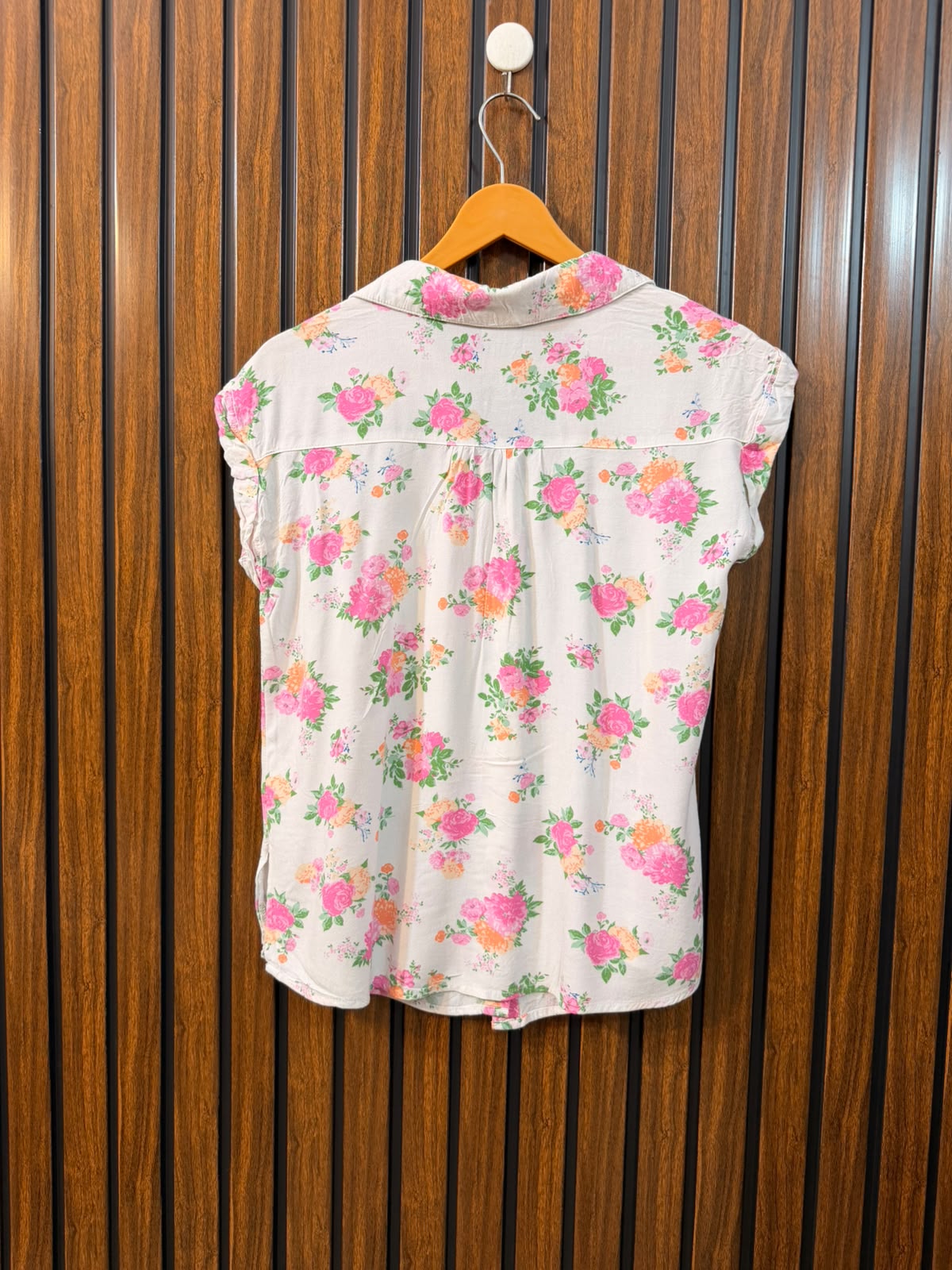 Chest 18  Length 24  Fabric Linen Women's Western Daily Wear Half Sleeve Top