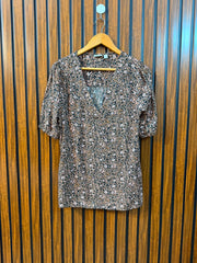 Chest 19  Length 25  Fabric Rayon Women's Western Lifestyle Half Sleeve Top