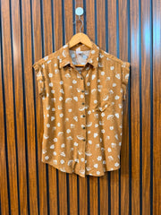 Chest 17  Length 22  Fabric Linen Women's Western Premium Wear Top