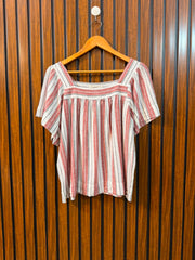 Chest 19  Length 21  Fabric Cotton Branded Women's Chic Summer Top