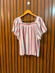 Chest 19  Length 21  Fabric Cotton Branded Women's Chic Summer Top