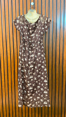 Chest 17  Length 47  Fabric Chiffon Elegant Women's Long Maxi