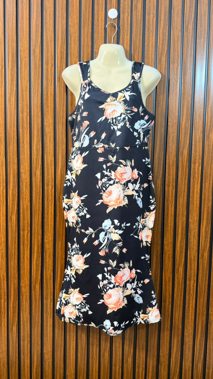 Chest 20  Length 42  Fabric Silk Jersey Women's Casual Long Maxi