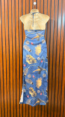 Chest 17  Length 50  Fabric Silk Jersey Women's Luxury Long Maxi