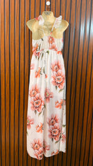 Chest 17  Length 51  Fabric Chiffon Women's New Arrival Long Maxi