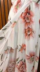 Chest 17  Length 51  Fabric Chiffon Women's New Arrival Long Maxi
