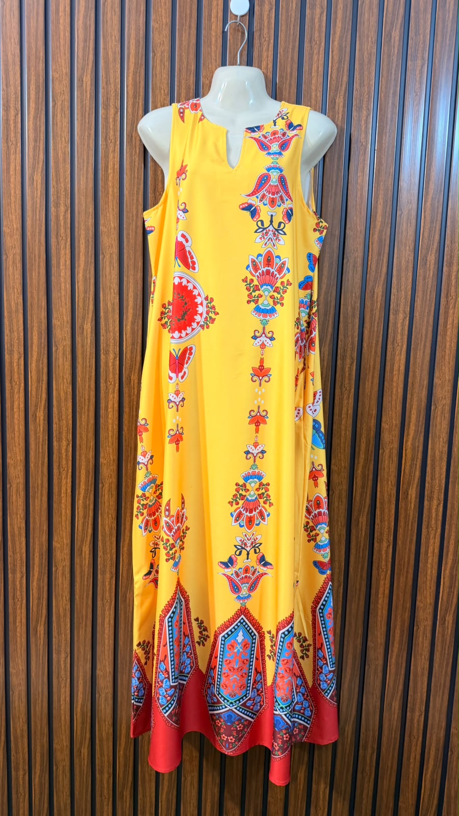 Chest 19  Length 54  Fabric silk Branded Casual Long Maxi
