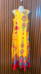 Chest 19  Length 54  Fabric silk Branded Casual Long Maxi