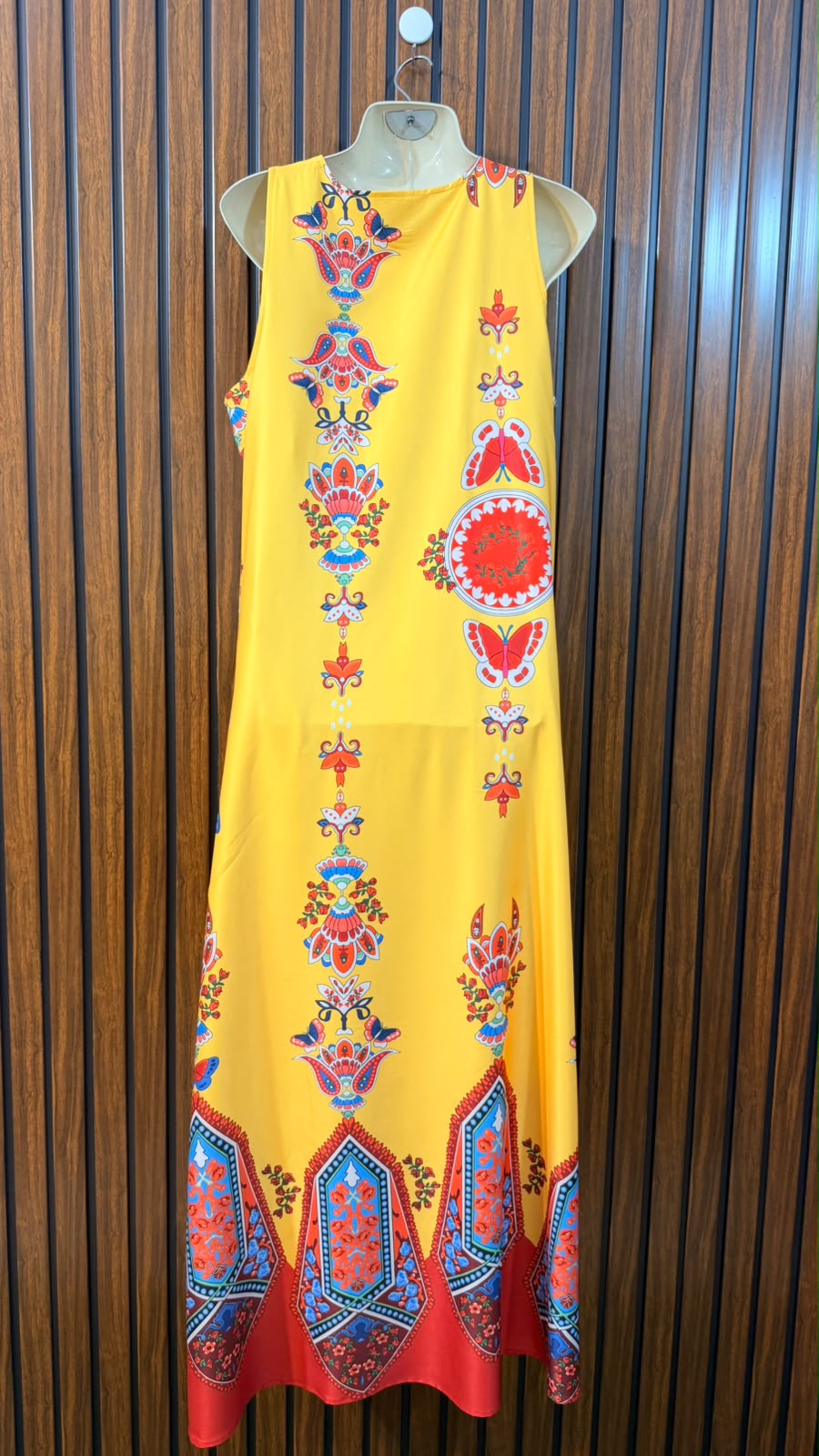 Chest 19  Length 54  Fabric silk Branded Casual Long Maxi