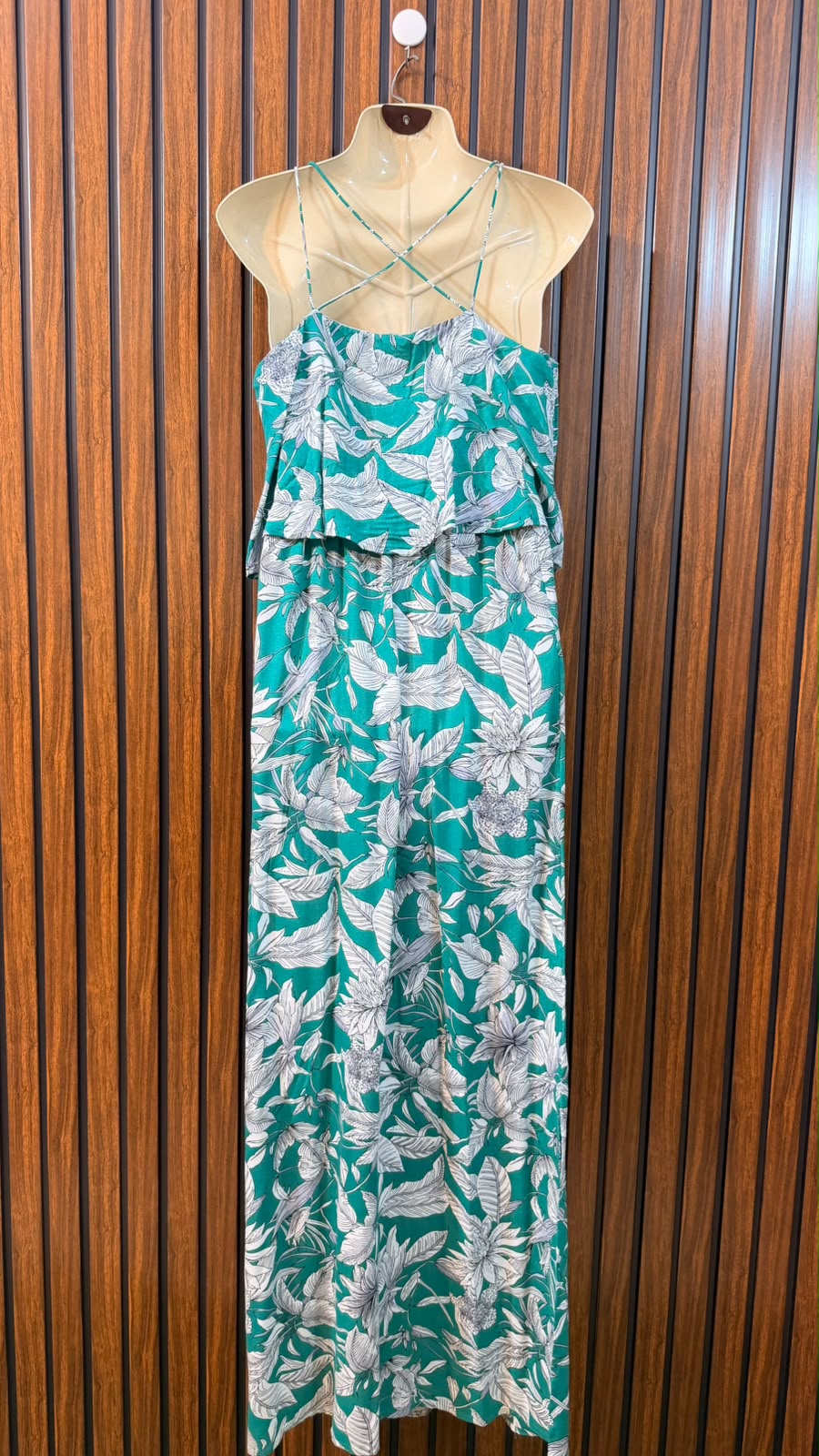 Chest 18  Length 57  Fabric linen Imported Women's Maxi Dress