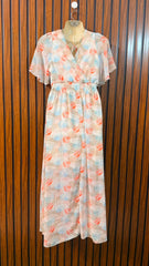 Chest 17  Length 48  Fabric Chiffon Women's Quality Long Maxi
