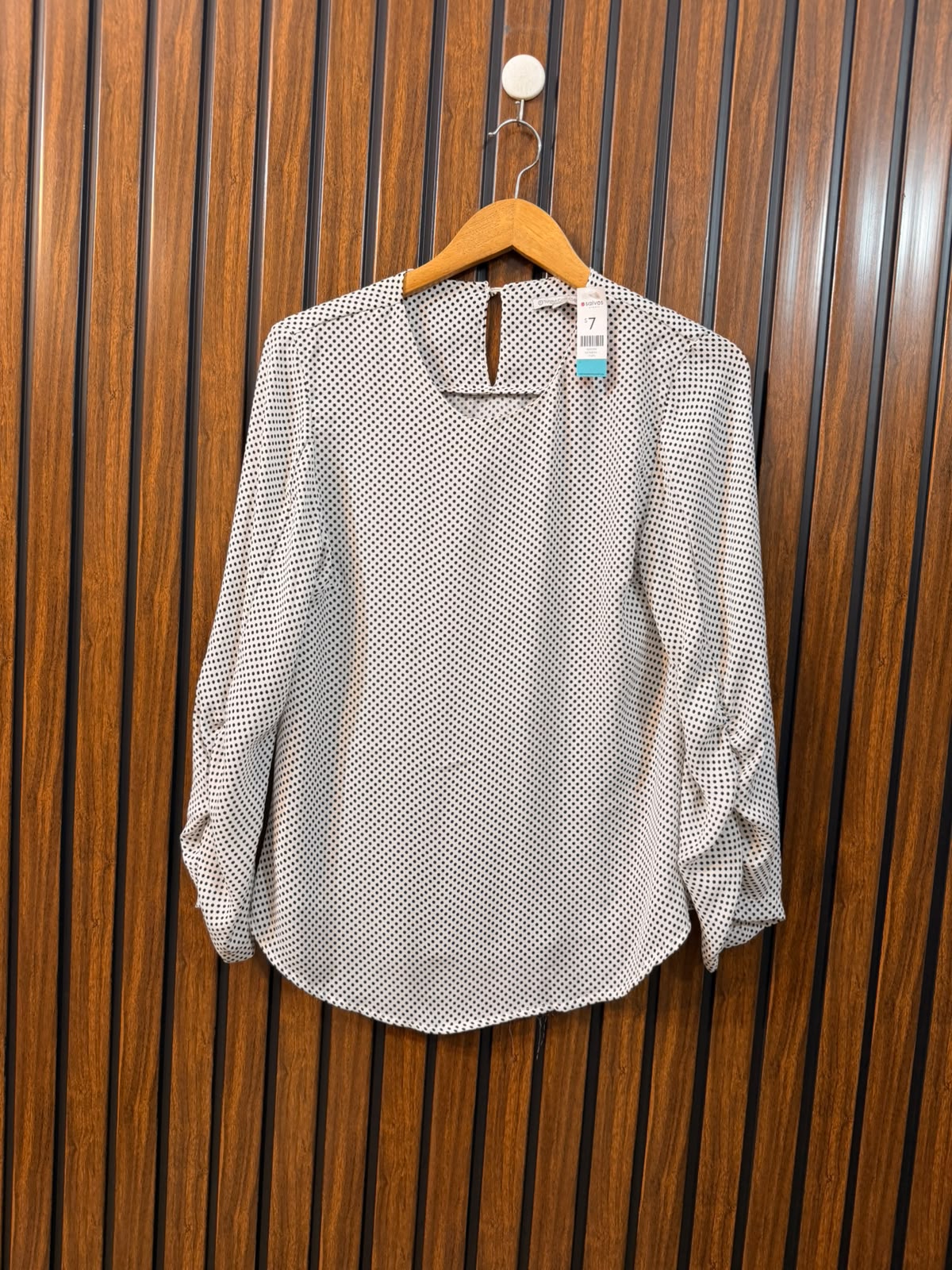 Chest 17  Length 25  Fabric Chiffon Women's Everyday Full Sleeve Top