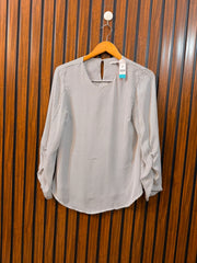 Chest 17  Length 25  Fabric Chiffon Women's Everyday Full Sleeve Top