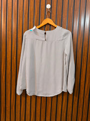 Chest 17  Length 25  Fabric Chiffon Women's Everyday Full Sleeve Top
