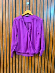 Chest 18  Length 22 To 24  Fabric Chiffon Women's Fashion Full Sleeve Top