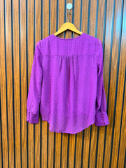 Chest 18  Length 22 To 24  Fabric Chiffon Women's Fashion Full Sleeve Top