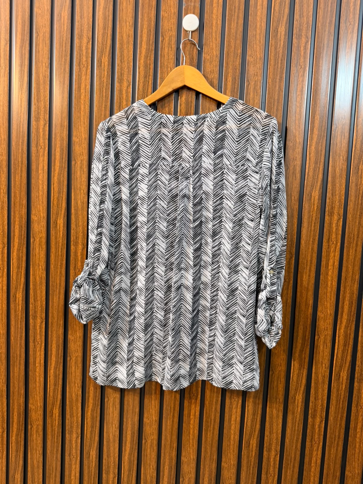 Chest 20  Length 25  Fabric Chiffon Women's Smart Full Sleeve Top