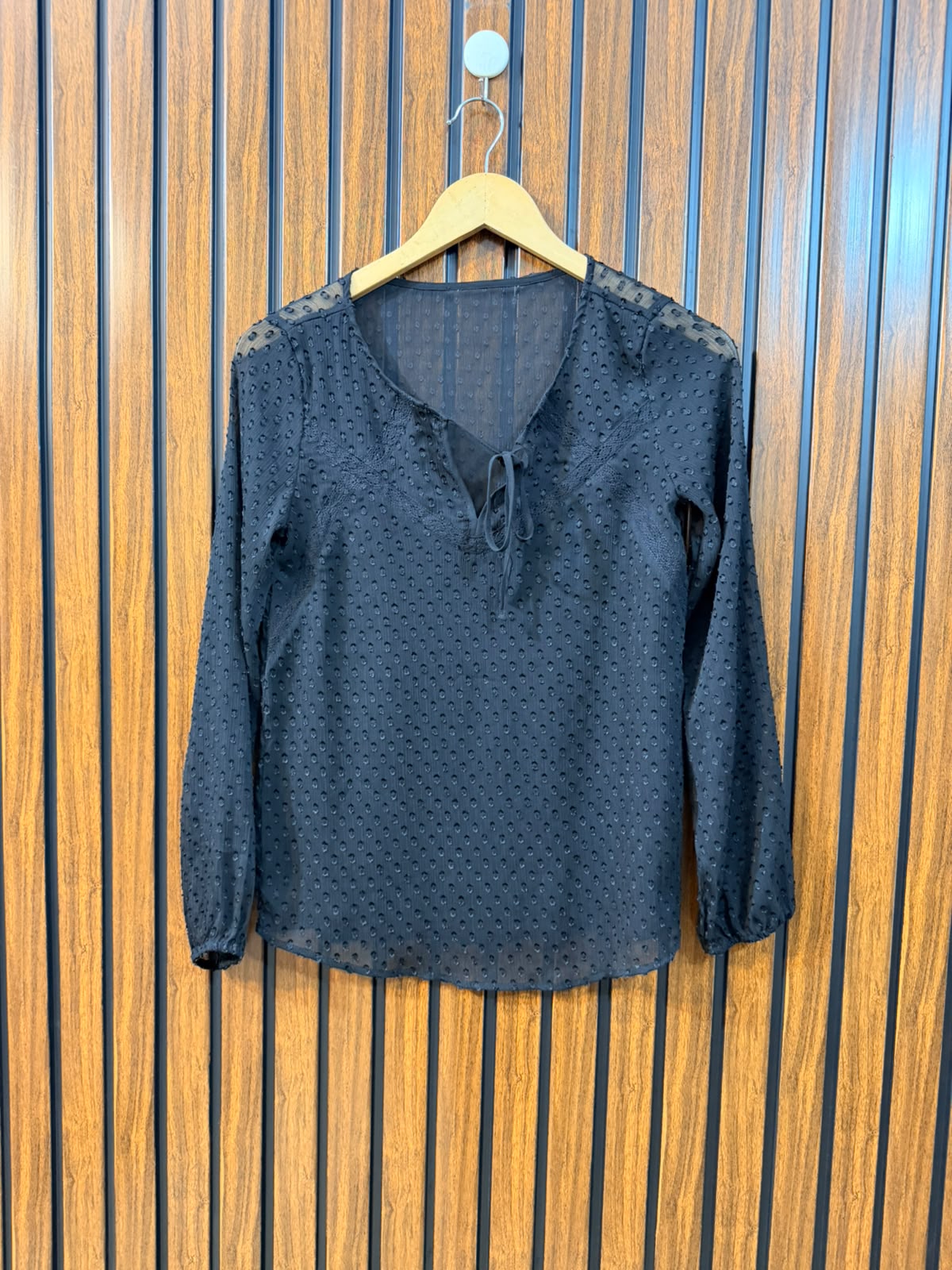 Chest 16  Length 22  Fabric Chiffon Women's Full Sleeve Top Sale