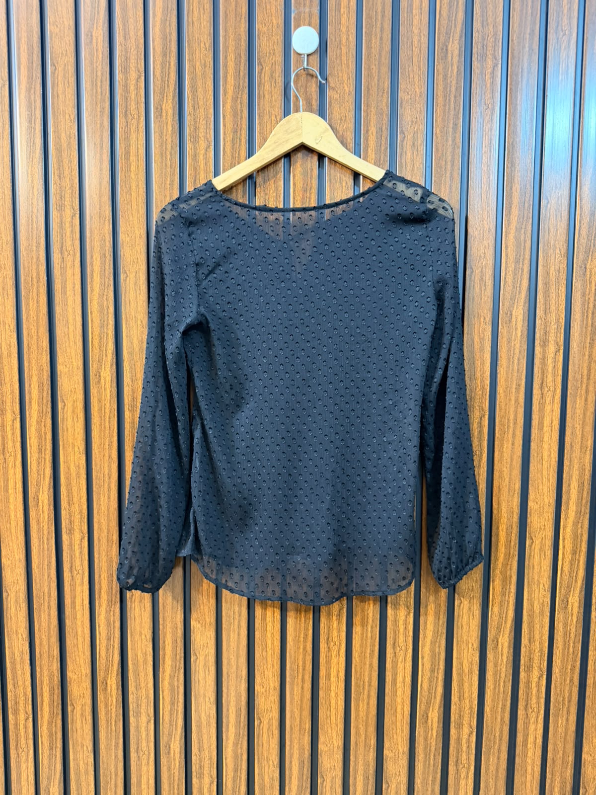 Chest 16  Length 22  Fabric Chiffon Women's Full Sleeve Top Sale